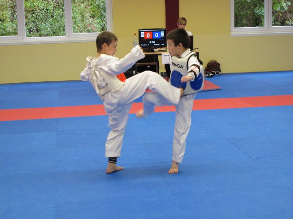 Schnappschuss eines Kampfes Wettkampf