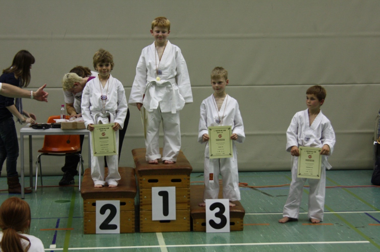 Siegerehrung: v.l.n.r. Kai, Sebastian, Tim, Luca Siegerehrung: v.l.n.r. Kai, Sebastian, Tim, Luca