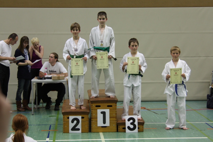 Siegerehrung: v.l.n.r. Manuel, Christopher, Joshua, Luca Siegerehrung: v.l.n.r. Manuel, Christopher, Joshua, Luca