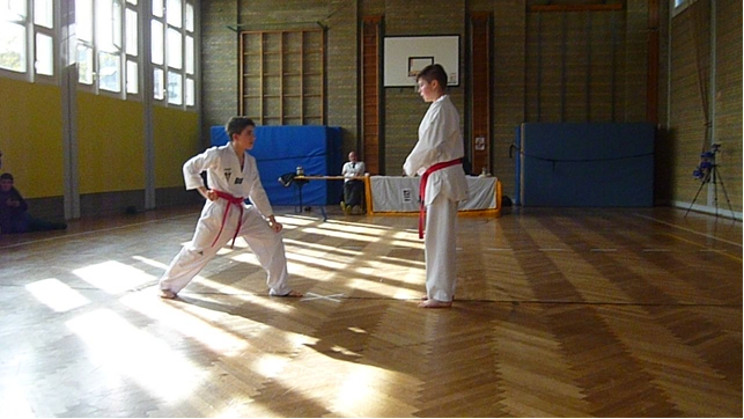 Melissa beim Einschrittkampf