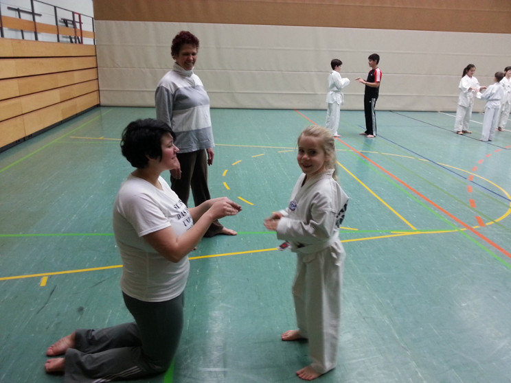 â€¦und ganz Kleinen hatten Spaß am Training.